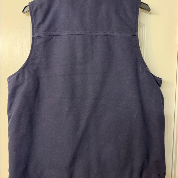New with Tags, Carhartt Washed Duck Sherpa-Lined Vest, Dark Blue, Men’s Medium - Picture 8 of 9